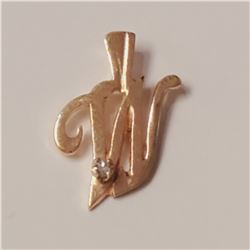 10K YELLOW GOLD DIAMOND(0.005CT)  PENDANT