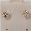 Image 1 : 9K WHITE GOLD CUBIC ZIRCONIA 5*5MM EARRINGS
