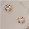 Image 3 : 9K WHITE GOLD CUBIC ZIRCONIA 5*5MM EARRINGS