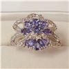 Image 4 : SILVER TANZANITE  RING (~SIZE 9)(~WEIGHT 5.7G)