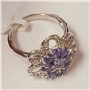 Image 5 : SILVER TANZANITE  RING (~SIZE 9)(~WEIGHT 5.7G)