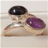 Image 4 : SILVER GEMSTONES  RING (~SIZE 8) (~WEIGHT 4.7G)