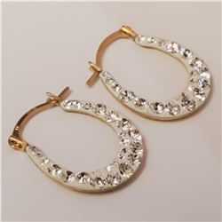 10K YELLOW GOLD CUBIC ZIRCONIA  EARRINGS