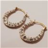 Image 2 : 10K YELLOW GOLD CUBIC ZIRCONIA  EARRINGS