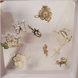 SILVER SET OF 10 PENDANTS SET
