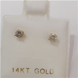 14K YELLOW GOLD DIAMOND(0.18CT)  EARRINGS
