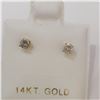 Image 1 : 14K YELLOW GOLD DIAMOND(0.18CT)  EARRINGS