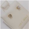 Image 2 : 14K YELLOW GOLD DIAMOND(0.18CT)  EARRINGS