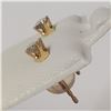 Image 4 : 14K YELLOW GOLD DIAMOND(0.18CT)  EARRINGS