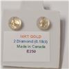 Image 5 : 14K YELLOW GOLD DIAMOND(0.18CT)  EARRINGS
