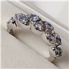 Image 3 : RHODIUM PLATED ST.SILVER TANZANITE(1.2CT) RING