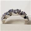 Image 4 : RHODIUM PLATED ST.SILVER TANZANITE(1.2CT) RING