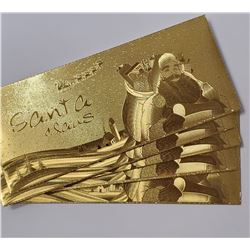 GOLD FOIL CHRISTMAS GIFT 5 ENVELOPES ENVELOP
