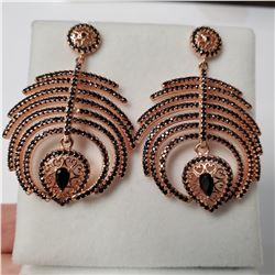 SILVER GEMSTONES  EARRINGS (~WEIGHT 15.7G)