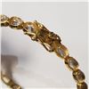 Image 2 : GOLD PLATED ST.SILVER TOPAZ 2.5*2.5 INCHES BRACELET