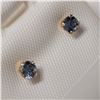 Image 2 : 14K YELLOW GOLD TANZANITE  EARRINGS