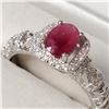Image 3 : SILVER RUBY CUBIC ZIRCONIA  RING (~WEIGHT 3.3G)