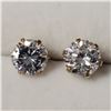 Image 1 : 10K YELLOW GOLD CUBIC ZIRCONIA 7*7MM EARRINGS