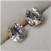 Image 2 : 10K YELLOW GOLD CUBIC ZIRCONIA 7*7MM EARRINGS