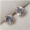 Image 4 : 10K YELLOW GOLD CUBIC ZIRCONIA 7*7MM EARRINGS