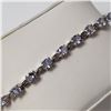 Image 1 : SILVER TANZANITE(5.75CT)  BRACELET (~WEIGHT 9.1G)