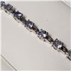 Image 2 : SILVER TANZANITE(5.75CT)  BRACELET (~WEIGHT 9.1G)