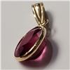 Image 3 : 14K YELLOW GOLD RUBY(2.5CT)  PENDANT