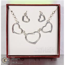 HEART EARRING AND NECKLACE SET