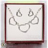 Image 1 : HEART EARRING AND NECKLACE SET