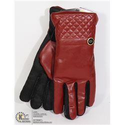 TRUE NORTH  LADIES LEATHERETTE GLOVES BROWN