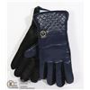 Image 1 : TRUE NORTH  LADIES LEATHERETTE GLOVES BLUE