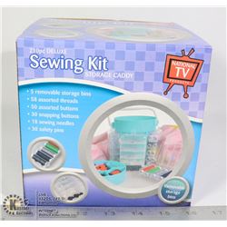 NEW 210PC DELUXE SEWING KIT AND STORAGE CADDY