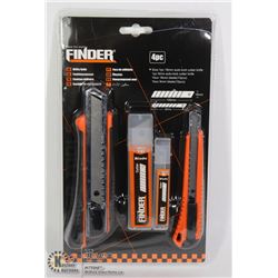 NEW 4PC UTILITY KNIFE SET (2 KNIVES, 2 REPLACEMENT