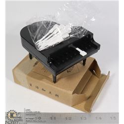 NEW PIANO SHAPE COCKTAIL FORK HOLDER WITH FORKS