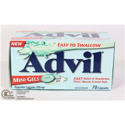 NEW 70 CAPSULES ADVIL MINI GELS