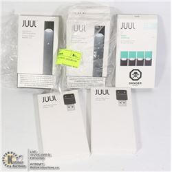 BAG WITH JUUL DEVICE, CHARGER AND MINT PODS