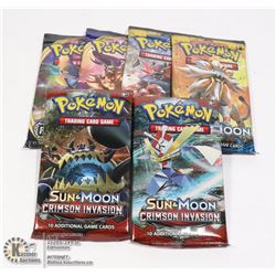 x6 SEALED POKEMON BOOSTER PACKS, NEW