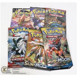 x6 SEALED POKEMON BOOSTER PACKS, NEW