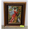 Image 1 : VINTAGE FRAMED NEEDLE POINT PRINCESS AND DOG