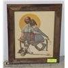 Image 1 : NORMAN ROCKWELL FRAMED LITTLE SPOONERS