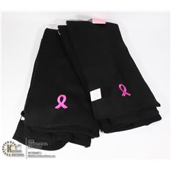 LOT OF 6 NEW PINK RIBBON CAMPAIGN SCARFS DARK