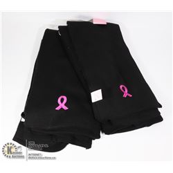 LOT OF 6 NEW PINK RIBBON CAMPAIGN SCARFS DARK
