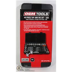 NEW OEMTOOLS 40 PC TAP & DIE SET - SAE