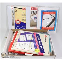 STATIONERY LOT - NAME TAGS, LABELS ETC