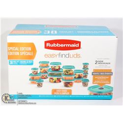 NEW 38PC RUBBERMAID SPECIAL EDITION EASY FIND LIDS