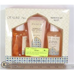 NEW 3PC OPALINE SPA MOROCCAN MIST BATH SET WITH
