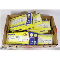 8 NEW BOXES OF POP-UP WAX PAPER SHEETS - 25 SHEETS
