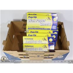 8 NEW BOXES OF POP-UP WAX PAPER SHEETS - 25 SHEETS
