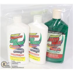 3PC SET OF 2 X 16OZ BOTTLES OF CAR WASH & 1 BOTTLE