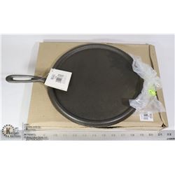 NEW FLAT ROUND CAST IRON SKILLET PERFECT FOR